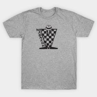 Madness Checkerboard HD - Distressed Black T-Shirt